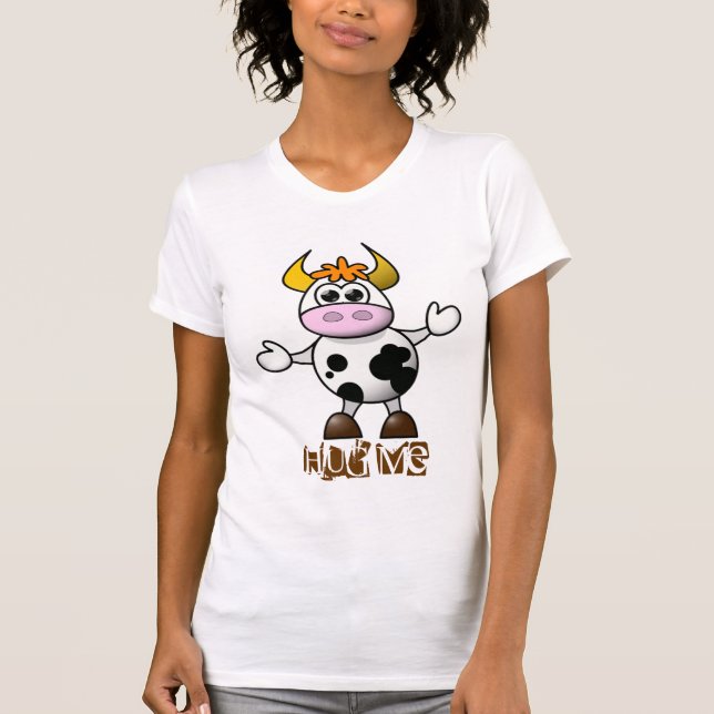 T-shirt Vache mignonne de porc (Devant)