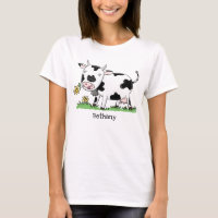 Vache mignonne en vert dessin animé sur le terrain