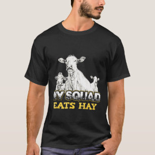 T-shirt Vache Mon Équipe Mange Du Foin