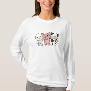 T-shirt Vache Mouton Cochon Ferme Animaux sucrés