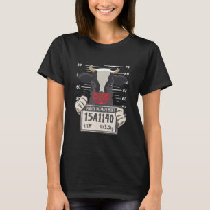 T-shirt Vache Mugshot Agriculture Élevage Bétail