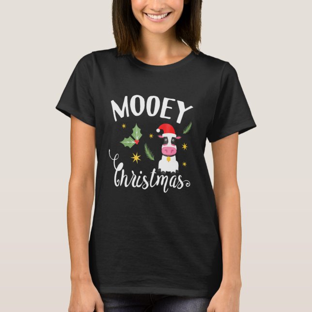 T-shirt Vache Noël Meuglement Noël Vache (Devant)