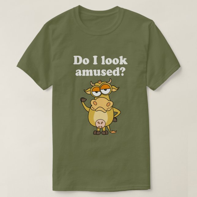 T-shirt Vache non amusée (Design devant)