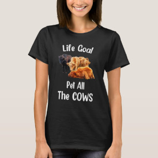 T-shirt Vache  Objectif De Vie Caresser Toutes Les Vaches 