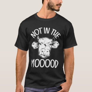 T-shirt Vache Pas Dans L'Humeur Amoureux Vache