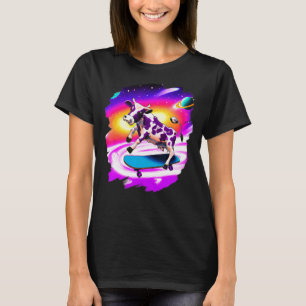 T-shirt Vache planchant dans l'espace rétro vintage ska