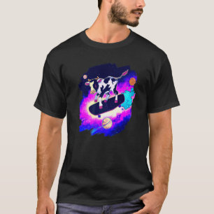 T-shirt Vache planchant dans l'espace rétro vintage ska