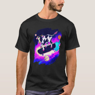 T-shirt Vache planchant dans l'espace rétro vintage ska
