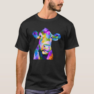 T-shirt Vache pop colorée