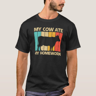 T-shirt Vache pour enfants garçons animal de ferme Vache a