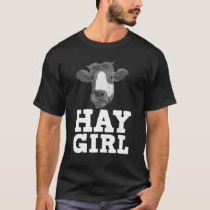T-shirt Vache Pour Femmes Filles Vache Producteur Laitier