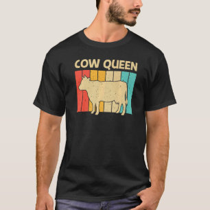 T-shirt Vache Pour Femmes Filles Vache Producteur Laitier
