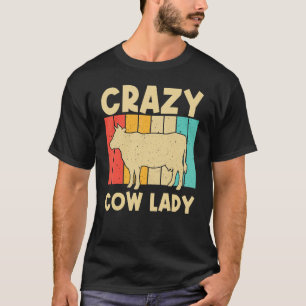 T-shirt Vache Pour Femmes Filles Vache Producteur Laitier