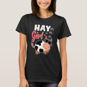 T-shirt Vache Pour Femmes Filles Vache Producteur Laitier