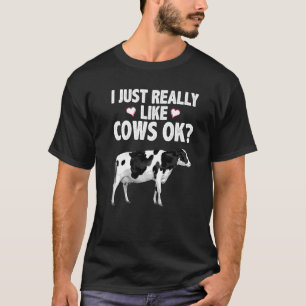 T-shirt Vache pour hommes femmes élevage de bétail vache l