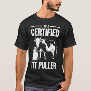 T-shirt Vache Pour Hommes Femmes Vache Laitière Fermier La