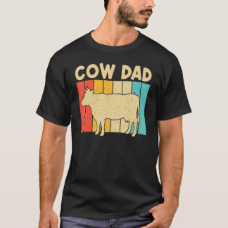 T-shirt Vache pour papa père vache agriculteur laitier éle