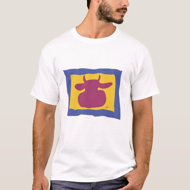 T-SHIRT VACHE POURPRE (Devant)