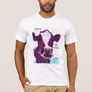 T-shirt Vache pourpre très probablement contemplant le vol