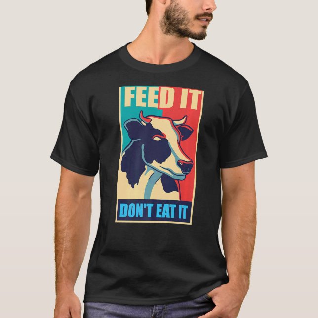 T-shirt Vache protéger les animaux lait végétalien végétar (Devant)