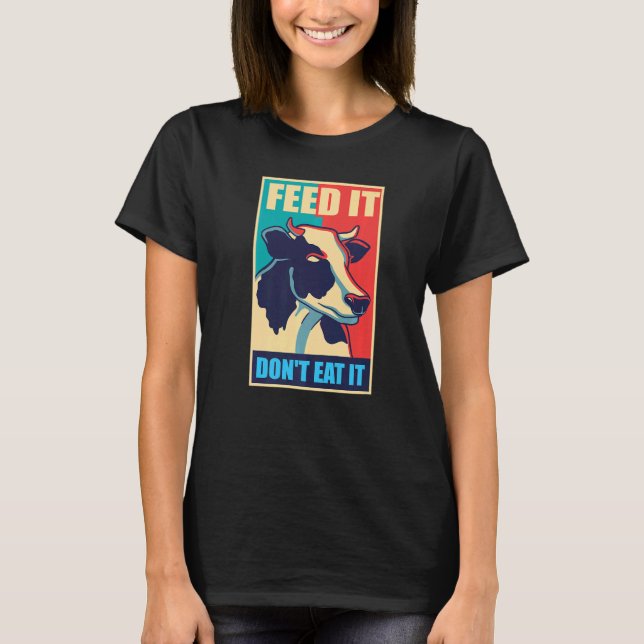 T-shirt Vache protéger les animaux lait végétalien végétar (Devant)