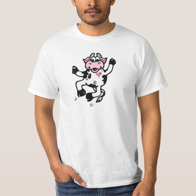 T-shirt Vache qui danse joyeusement (Devant)