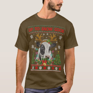 T-shirt Vache Reindeer Drôle lumières de Noël laides doux