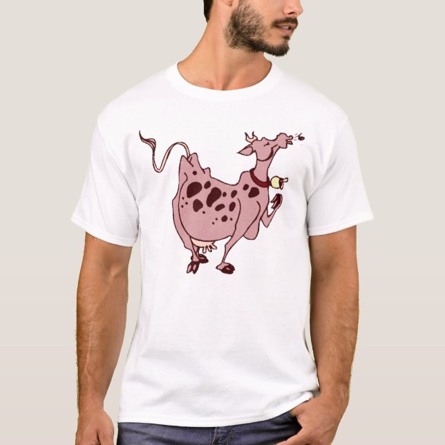 T-shirt Vache rose (Devant)