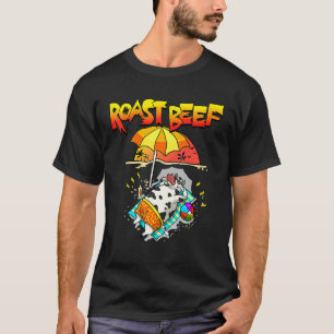 T-shirt Vache rôti de boeuf en vacances au soleil sur la p