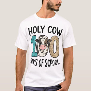 T-shirt Vache sacrée 100 jours d'école Vintage Cow Shirt D