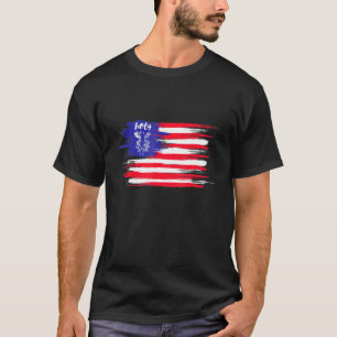 T-shirt Vache sacrée et drapeau américain