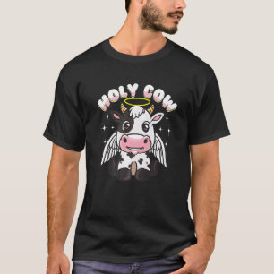 T-shirt Vache sacrée halo ailes d'ange mignonneté nouveaut
