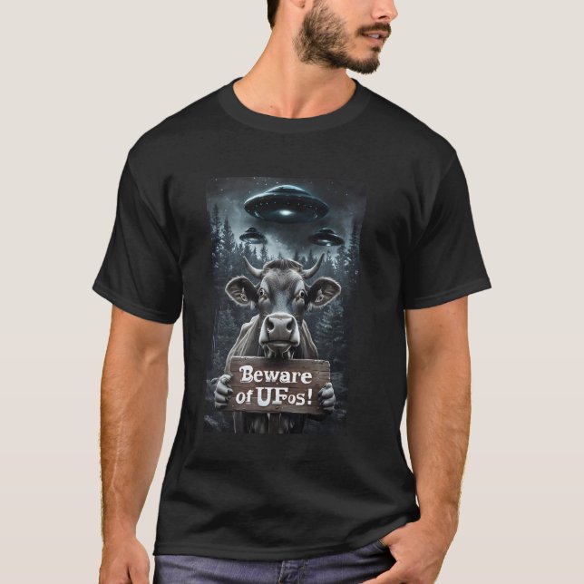 T-shirt Vache Selfie OVNI (Devant)