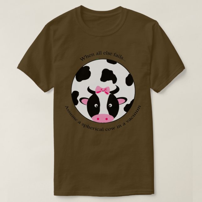 T-shirt Vache sphérique (Design devant)