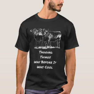 T-shirt Vache Taguant Des Choses Bien Avant Que Ce Soit Co