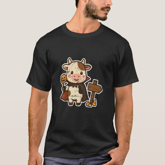 T-shirt Vache vampire avec sucette (Devant)