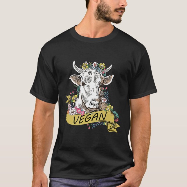 T-shirt Vache végane bovine (Devant)