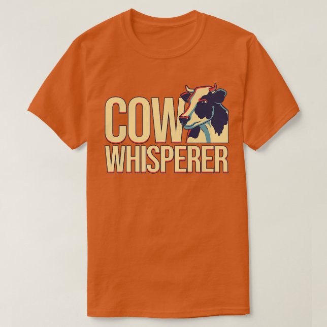 T-shirt Vache Whisperer Vache Lover Vache d'élevage Vache (Design devant)