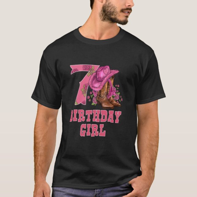T-shirt Vachère de rodéo occidental pour 7e anniversaire S (Devant)
