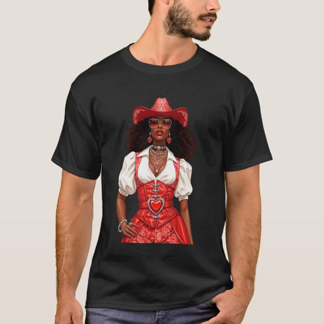 T-shirt Vachère noire Mélanine (Devant)