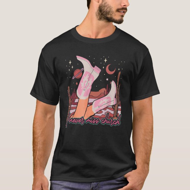 T-shirt Vachère Western Graphique Lyrique Je ne manque jam (Devant)