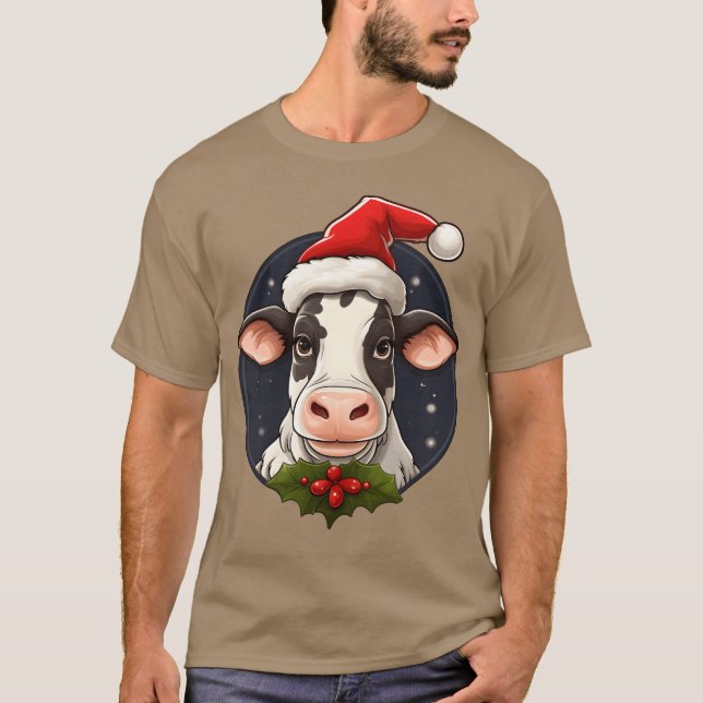 T-shirt Vaches amis Noël (Devant)