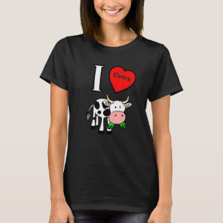 T-shirt Vaches cardiaques J'aime les vaches