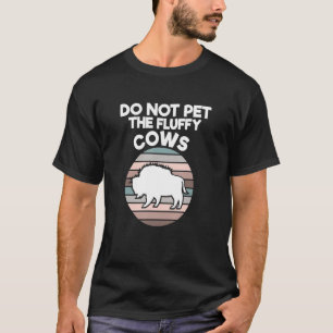 T-shirt Vaches de bison animal sauvage - Rétro Ne caressez