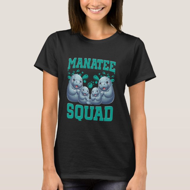 T-shirt Vaches de mer Équipe de lamantins Océanographe (Devant)