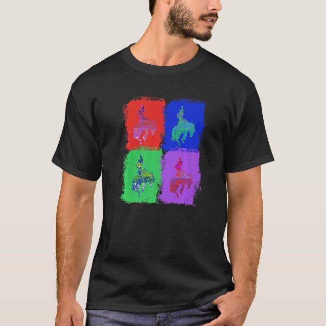 T-shirt Vaches de Rodéo Pop Coloré (Devant)