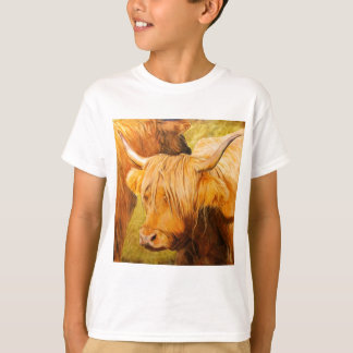 T-shirt Vaches des montagnes, bétail écossais