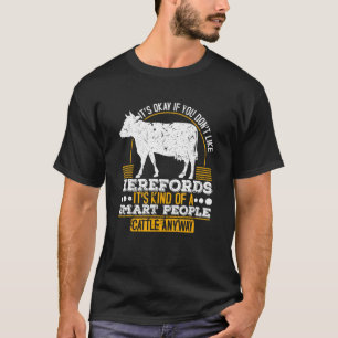T-shirt Vaches Hereford Bétail Agriculteur Personnes Intel