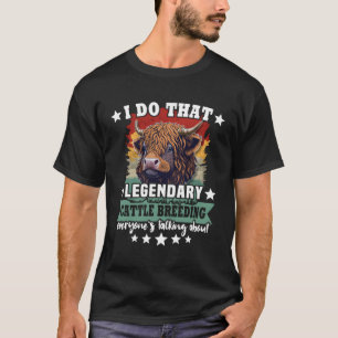 T-shirt Vaches Highland Agriculteur Vache de bétail animal
