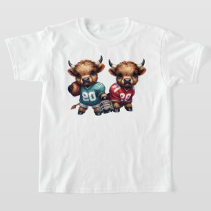 T-shirt Vaches Highland et football